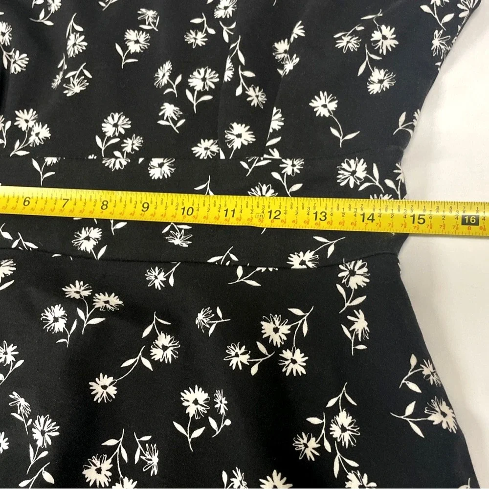 Kate Spade Dress Dandelion Floral Short Sleeve Stretch Ponte A-Line Women M NWOT